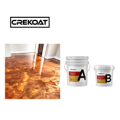Miedź Wysokiego połysku Metaliczna Epoksy Betonowa Farba Topcoats 3mm 100% Wysoki Stały