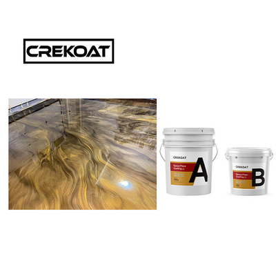 Miedź Wysokiego połysku Metaliczna Epoksy Betonowa Farba Topcoats 3mm 100% Wysoki Stały
