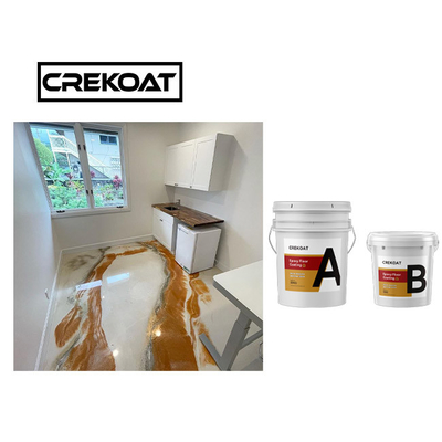 Garage Metallic Epoxy Floor Coating Waterproof High Strength Epoxy Resin Copper