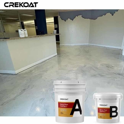 100% Solid Metallic Epoxy Garage Floor Coating Marmur Look Non Slip